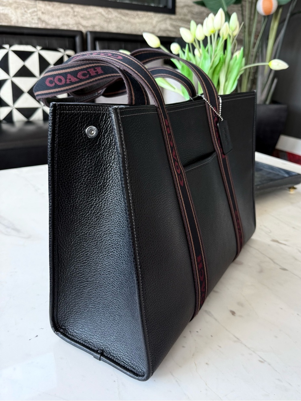 New COACH Large Smith Tote Bag Pebble Leather - Picture 6 of 16